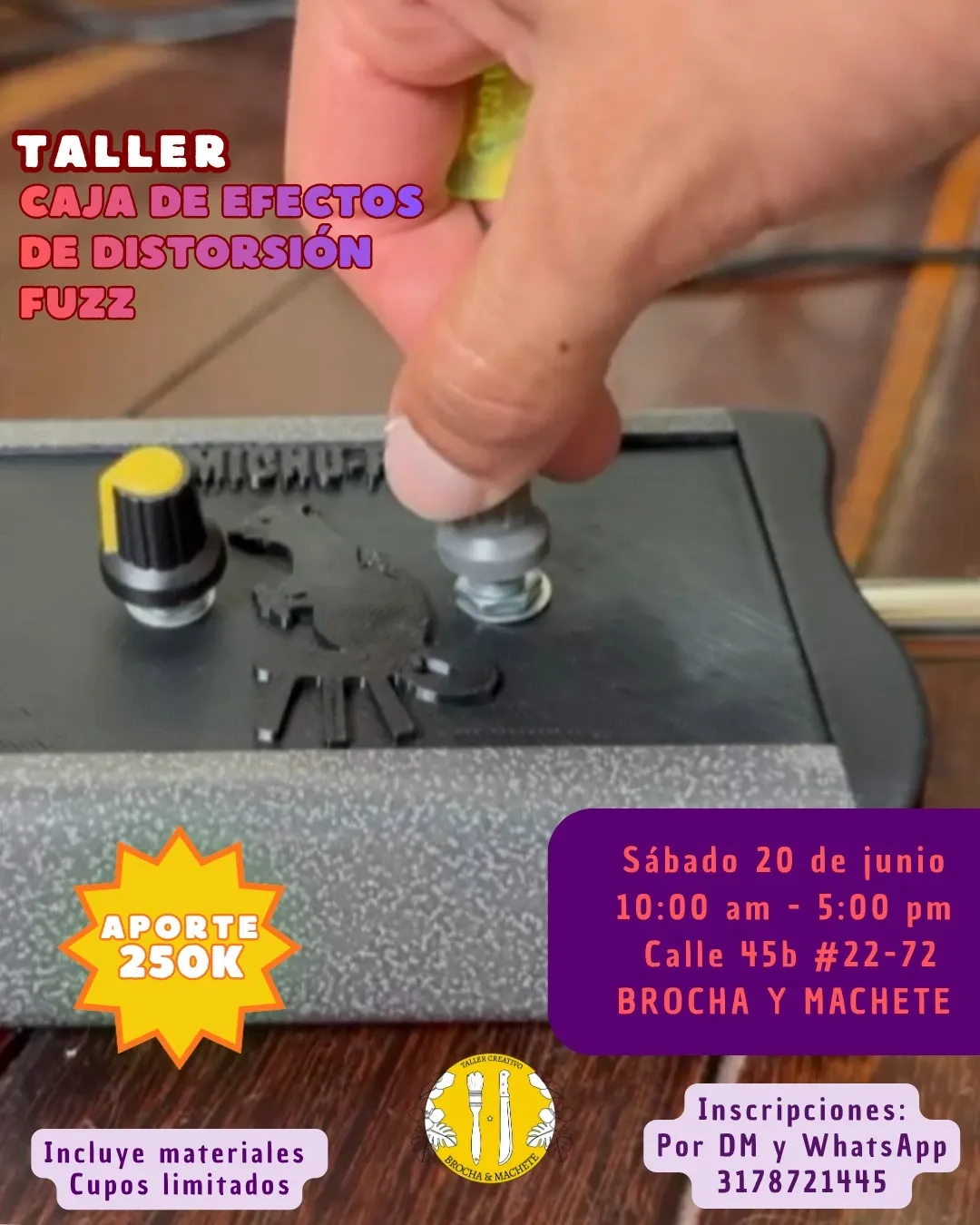 Registro para taller: Caja de efectos de distorsión Fuzz